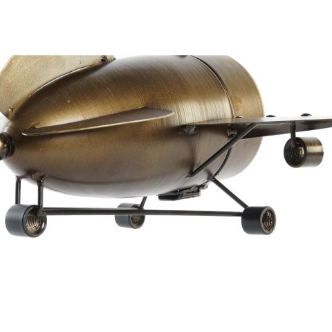 Stolné hodiny DKD Home Decor Złoty Srebrzysty Samolot (2 Sztuk)