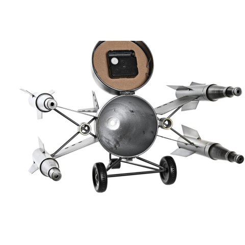 Stolné hodiny DKD Home Decor Złoty Srebrzysty Statek kosmiczny Loft (2 Sztuk)