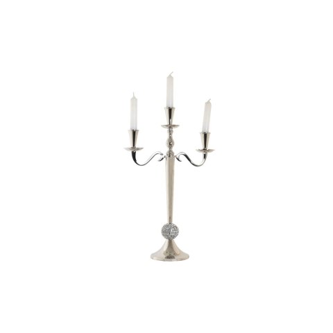 Świecznik DKD Home Decor 30 x 12 x 46 cm Srebrzysty Aluminium Chromowanie