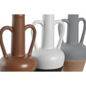 Wazon DKD Home Decor Biały Szary Terakota Porcelana 12,7 x 12,5 x 30 cm (3 Sztuk)
