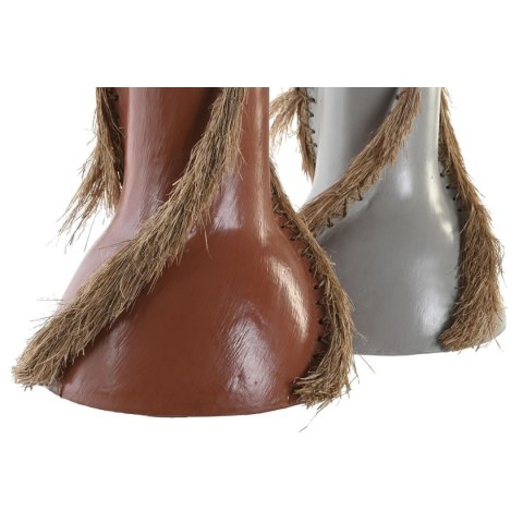 Wazon DKD Home Decor Szary Terakota 26 x 26 x 30 cm (2 Sztuk)