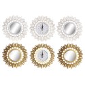 Zegar Ścienny DKD Home Decor Lustro PP (25 x 2,5 x 25 cm) (2 Sztuk)
