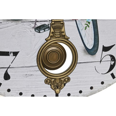 Zegar Ścienny DKD Home Decor Rower Metal Wielokolorowy Drewno MDF (2 Sztuk) (58 x 4 x 58 cm)