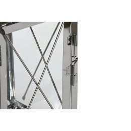 Zestaw lampionów DKD Home Decor Czarny Szkło Stal Nowoczesny Chromowanie 18 x 18 x 43 cm (2 Części)