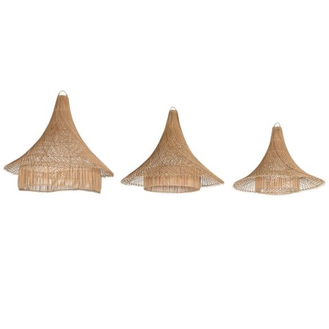 Abażur do Lamp Home ESPRIT Naturalny 80 x 80 x 75 cm (3 Części)