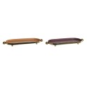 Dekoracja na Stół DKD Home Decor Pomarańczowy Magenta Złoty Żelazo 35 x 13 x 3 cm (2 Sztuk)