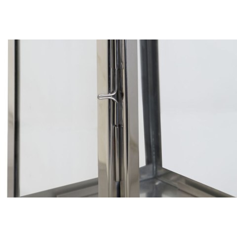 Lampa DKD Home Decor Brązowy Srebrzysty Skórzany Szkło Stal Chromowanie 20 x 20 x 40 cm