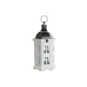 Lampa DKD Home Decor Wykończenie antyczne Biały Ciemny szary Drewno Szkło 19 x 17 x 39 cm