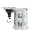 Lampa DKD Home Decor Wykończenie antyczne Biały Ciemny szary Drewno Szkło 19 x 17 x 39 cm