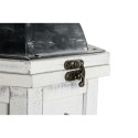 Lampa DKD Home Decor Wykończenie antyczne Biały Ciemny szary Drewno Szkło 19 x 17 x 39 cm