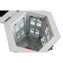 Lampa DKD Home Decor Wykończenie antyczne Biały Ciemny szary Drewno Szkło 19 x 17 x 39 cm