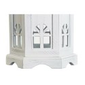 Lampa DKD Home Decor Wykończenie antyczne Biały Ciemny szary Drewno Szkło 19 x 17 x 39 cm