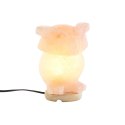 Lampa stołowa DKD Home Decor Różowy Sól Drewno akacjowe 15 W 220 V 14 x 14 x 18 cm