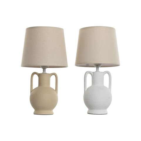 Lampa stołowa Home ESPRIT Biały Beżowy Ceramika 50 W 220 V (2 Sztuk)
