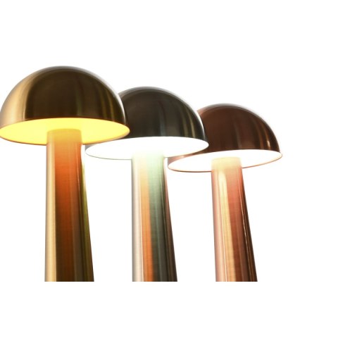 Lampa stołowa Home ESPRIT Miedź Złoty Srebrzysty Metal Żelazo 9 x 9 x 21 cm (3 Sztuk)