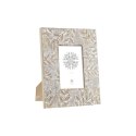 Ramka na Zdjęcia DKD Home Decor Biały Naturalny Szkło Drewno mango Indianin 20 x 1,3 x 25 cm
