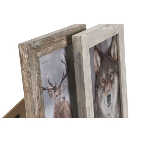 Ramka na Zdjęcia Home ESPRIT Biały Naturalny Szkło polistyrenu Skandynawski 19,5 x 2 x 24,5 cm (2 Sztuk)