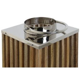 Świeczniki DKD Home Decor Brązowy Naturalny Szkło Drewno mango 21 x 21 x 25 cm (2 Części)