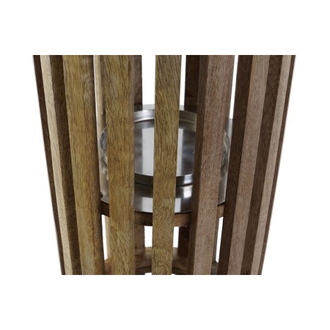 Świeczniki DKD Home Decor Brązowy Srebrzysty Naturalny Szkło Drewno mango 20 x 20 x 50 cm