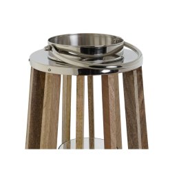 Świeczniki DKD Home Decor Brązowy Srebrzysty Naturalny Szkło Drewno mango 32 x 32 x 51 cm