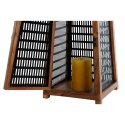 Świeczniki DKD Home Decor Czarny Naturalny Metal Drewno mango 20 x 20 x 38 cm