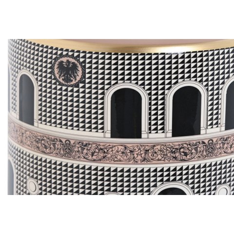 Szkatułka Home ESPRIT Biały Złoty Brzoskwinia Porcelana 20 x 20 x 25 cm