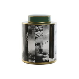 Szkatułka Home ESPRIT Czarny Kolor Zielony Złoty Porcelana 20,5 x 20,5 x 27 cm