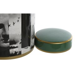 Szkatułka Home ESPRIT Czarny Kolor Zielony Złoty Porcelana 20,5 x 20,5 x 27 cm