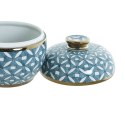 Szkatułka Home ESPRIT Niebieski Złoty Aluminium Porcelana 15 x 15 x 15 cm