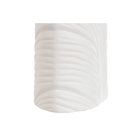 Wazon Home ESPRIT Biały Kamionka Tropikalny Liść roślin 21 x 10 x 50 cm