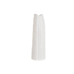 Wazon Home ESPRIT Biały Kamionka Tropikalny Liść roślin 33 x 10 x 70 cm