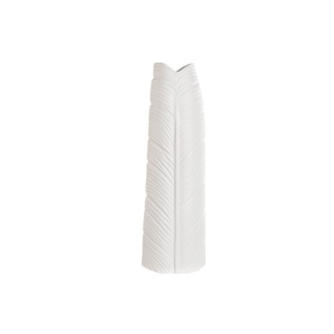 Wazon Home ESPRIT Biały Kamionka Tropikalny Liść roślin 33 x 10 x 70 cm