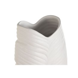 Wazon Home ESPRIT Biały Kamionka Tropikalny Liść roślin 33 x 10 x 70 cm