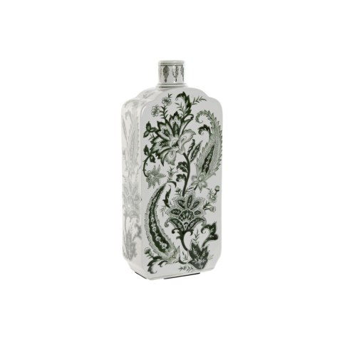 Wazon Home ESPRIT Biały Kolor Zielony Porcelana Liść roślin 16,5 x 8 x 38 cm