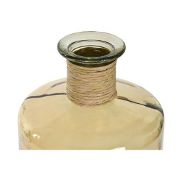 Wazon Home ESPRIT Żółty Sznurek szkło hartowane 25 x 25 x 75 cm