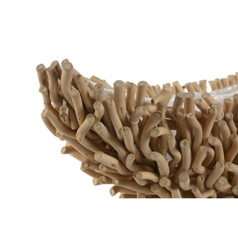 Dekoracja na Stół Home ESPRIT Biały Jasnobrązowy Drewno 86 x 25 x 17 cm