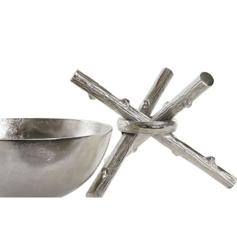 Dekoracja na Stół Home ESPRIT Srebrzysty Aluminium 30 x 30 x 28 cm
