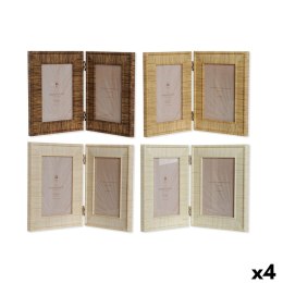 Ramka na Zdjęcia Home ESPRIT Brązowy Beżowy Naturalny Kość słoniowa Szkło polistyrenu Skandynawski 31 X 2 X 21 cm (4 Sztuk)