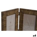Ramka na Zdjęcia Home ESPRIT Brązowy Beżowy Naturalny Kość słoniowa Szkło polistyrenu Skandynawski 31 X 2 X 21 cm (4 Sztuk)