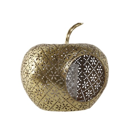 Świeczniki Home ESPRIT Złoty Metal Szkło 14 x 14 x 13 cm