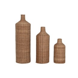 Zestaw 3 Wazony Home ESPRIT Brązowy Metal Naturalny 25 x 25 x 82 cm (3 Części)