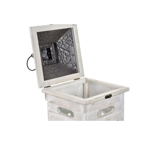 Zestaw lampionów Home ESPRIT Biały Szkło Jodła Etniczny Arabia 26 x 26 x 66 cm (2 Części)