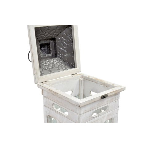 Zestaw lampionów Home ESPRIT Naturalny Szkło Jodła Arabia 26,5 x 26,5 x 65 cm (2 Części)