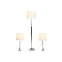 Lampa Stojąca Home ESPRIT Biały Srebrzysty 50 W 220 V 35 x 35 x 150 cm (3 Części)