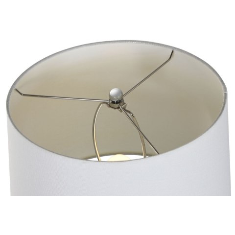 Lampa Stojąca Home ESPRIT Biały Srebrzysty 50 W 220 V 35 x 35 x 150 cm (3 Części)
