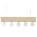 Lampa Sufitowa Home ESPRIT Biały Czarny Jasnobrązowy Drewno 50 W 80 x 10 x 30 cm