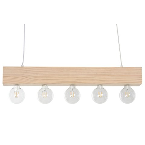 Lampa Sufitowa Home ESPRIT Biały Czarny Jasnobrązowy Drewno 50 W 80 x 10 x 30 cm
