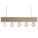 Lampa Sufitowa Home ESPRIT Biały Czarny Jasnobrązowy Drewno 50 W 80 x 10 x 30 cm