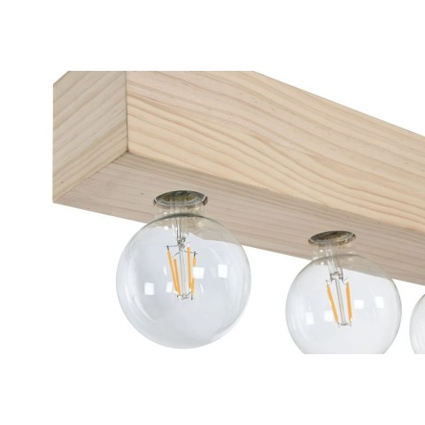 Lampa Sufitowa Home ESPRIT Biały Czarny Jasnobrązowy Drewno 50 W 80 x 10 x 30 cm