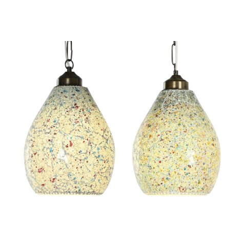 Lampa Sufitowa Home ESPRIT Kolor Zielony Błękitne niebo Metal Szkło 25 W 23 x 23 x 66 cm (2 Sztuk)